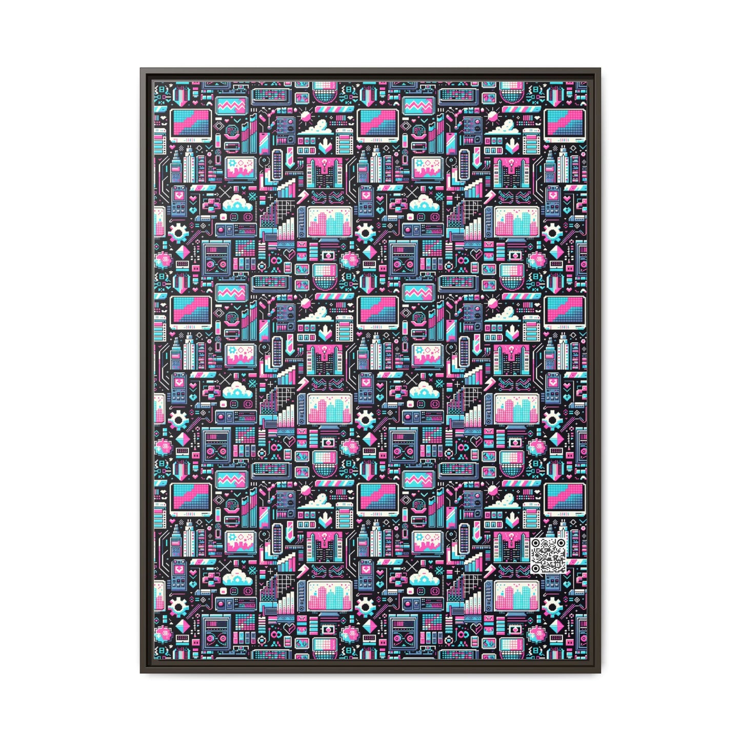 Digital Rebellion Youthful Streetwear with a Rebellious Digital Twist Matte Canvas, Framed (multi-color) - 8404 Design-71 A