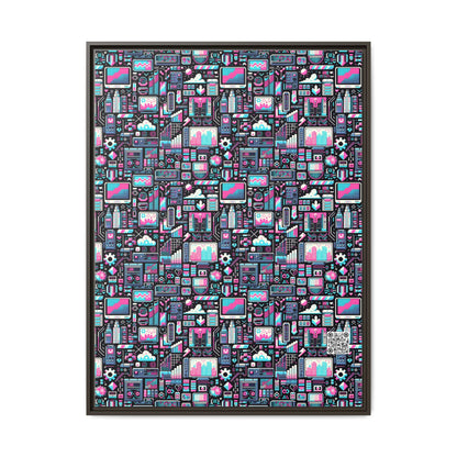 Digital Rebellion Youthful Streetwear with a Rebellious Digital Twist Matte Canvas, Framed (multi-color) - 8404 Design-71 A