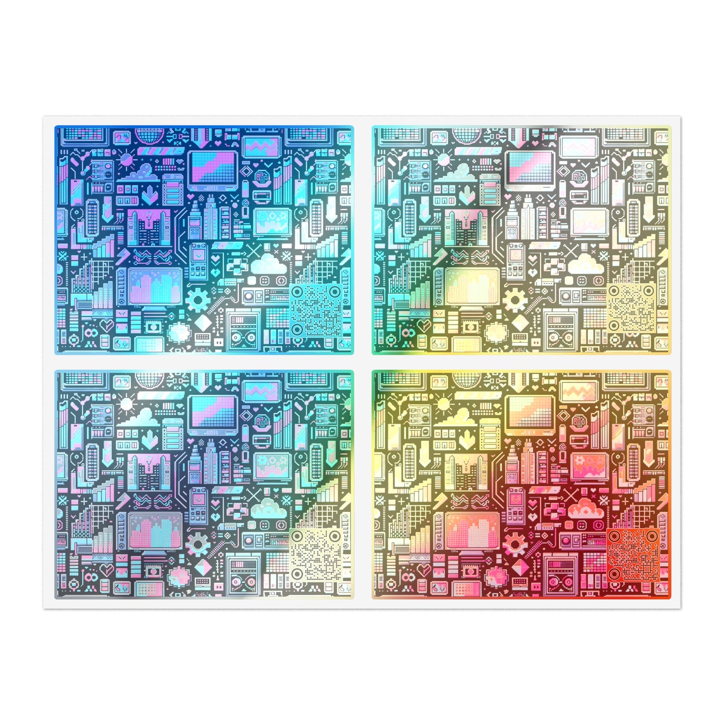 Digital Rebellion Youthful Streetwear with a Rebellious Digital Twist Sticker Sheet - 8404 Design-71