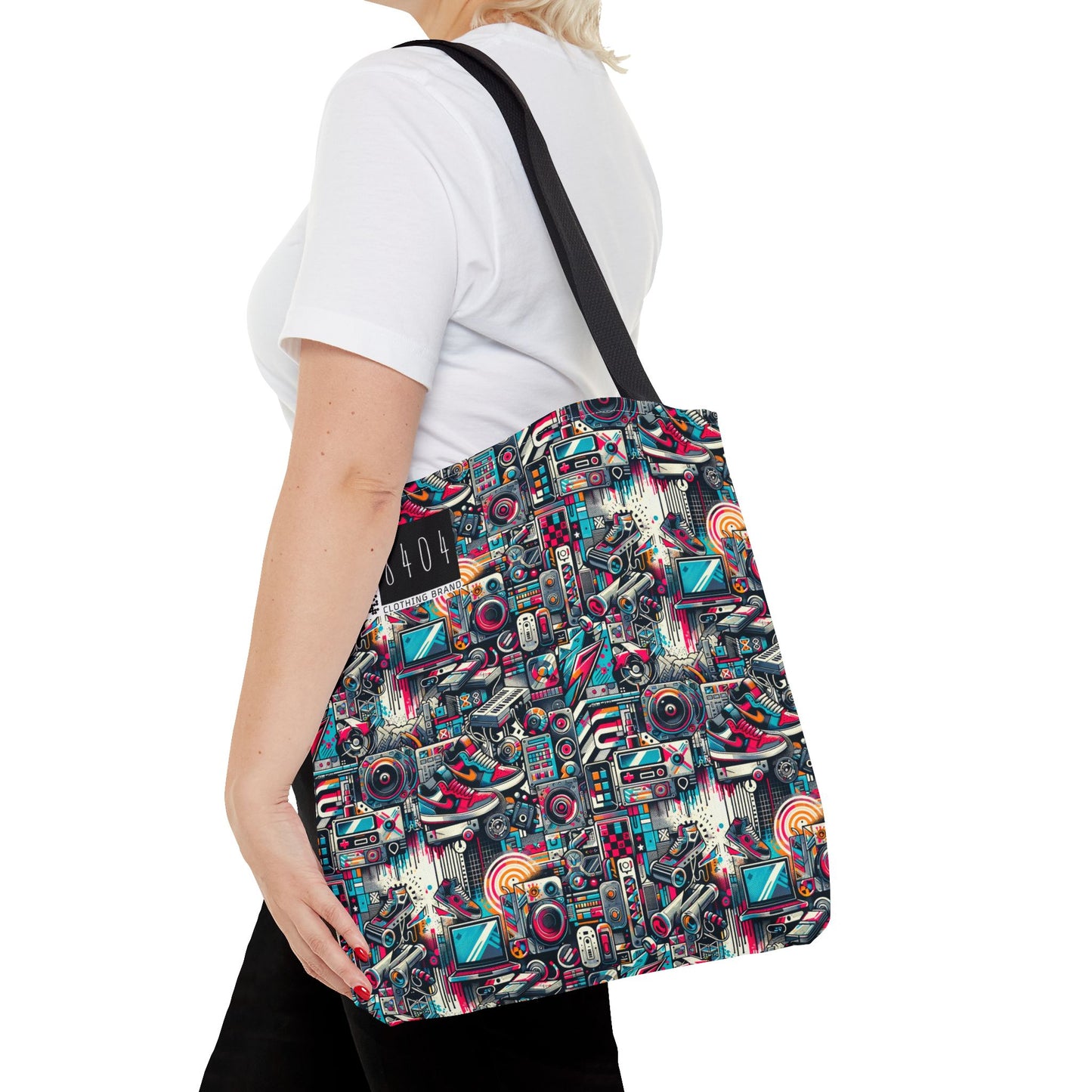 Urban Graffiti Fusion Eclectic Street Art Meets Modern Tech Culture Tote Bag - 8404 Design-50