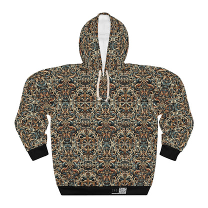 Urban Renaissance Historical Fusion With Street Edge Pullover Hoodie - 8404 Design-59