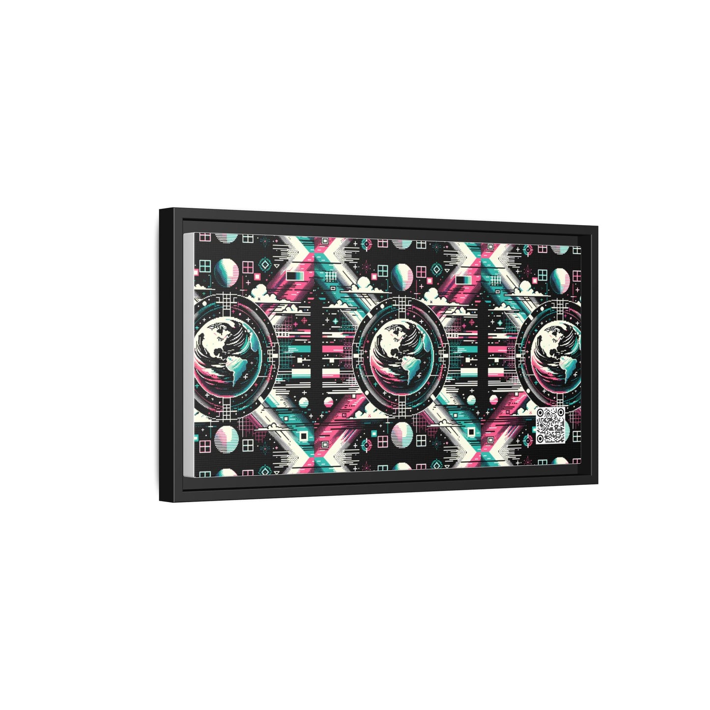 Digital Artistry Digital-native Streetwear Matte Canvas, Framed (multi-color) - 8404 Design-62 B