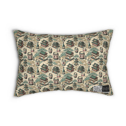 Cultural Artisanal Fusion Contemporary Cultural Elegance Spun Polyester Lumbar Pillow - 8404 Design-68 S