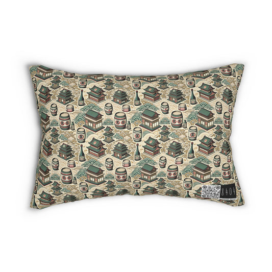 Cultural Artisanal Fusion Contemporary Cultural Elegance Spun Polyester Lumbar Pillow - 8404 Design-68 S
