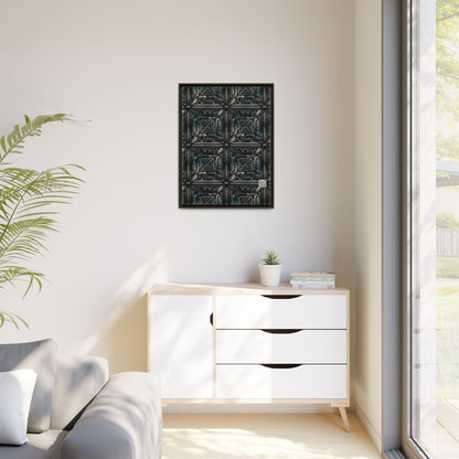 Tech Noir Futuristic Tech Aesthetic with a Dark Twist Matte Canvas, Framed (multi-color) - 8404 Design-59 A