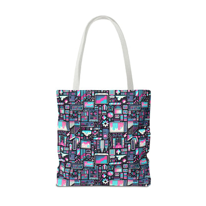 Digital Rebellion Youthful Streetwear with a Rebellious Digital Twist Tote Bag - 8404 Design-71