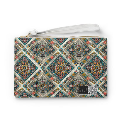 Cultural Fusion Tech Blend of Cultural Heritage With Tech-Inspired Elements Clutch Bag - 8404 Design-64