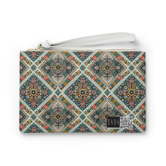Cultural Fusion Tech Blend of Cultural Heritage With Tech-Inspired Elements Clutch Bag - 8404 Design-64