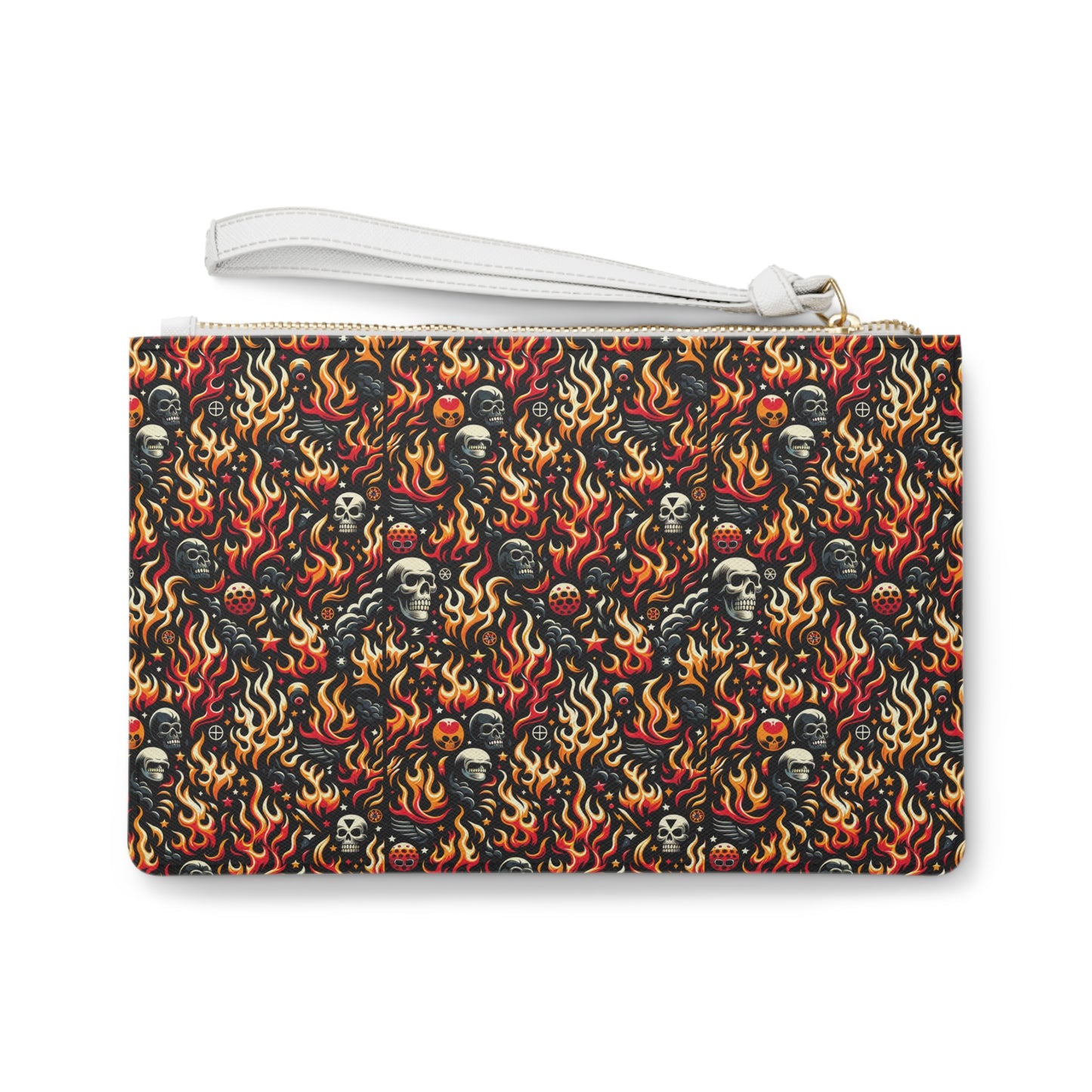 Flame Graphics Maximalist Streetwear Clutch Bag - 8404 Design-76