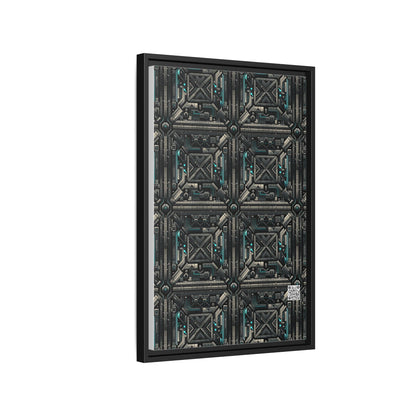Tech Noir Futuristic Tech Aesthetic with a Dark Twist Matte Canvas, Framed (multi-color) - 8404 Design-59 B
