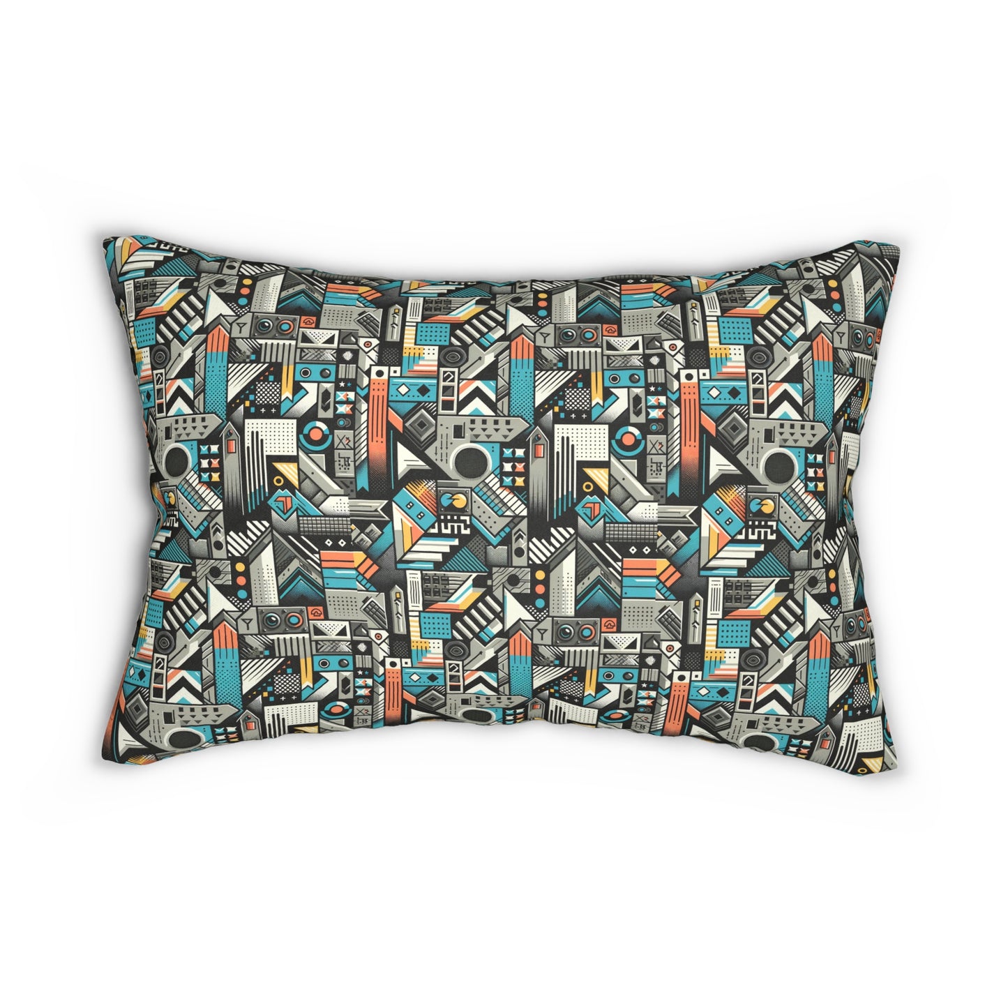 Digital Street Art Urban Street Style Spun Polyester Lumbar Pillow - 8404 Design-81 B