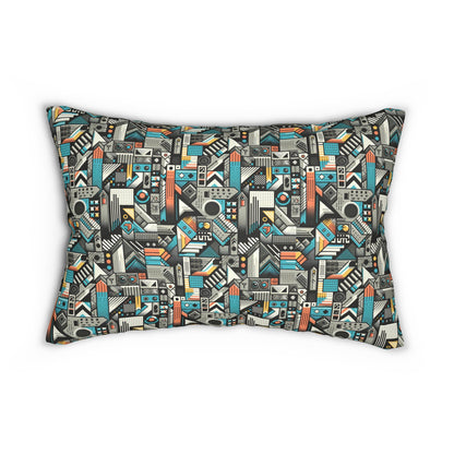 Digital Street Art Urban Street Style Spun Polyester Lumbar Pillow - 8404 Design-81 B