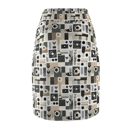 Elevated Athleisure Modern Sophistication With Sporty Elements Women's Pencil Skirt - 8404 Design-57