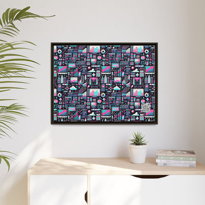 Digital Rebellion Youthful Streetwear with a Rebellious Digital Twist Matte Canvas, Framed (multi-color) - 8404 Design-71 A