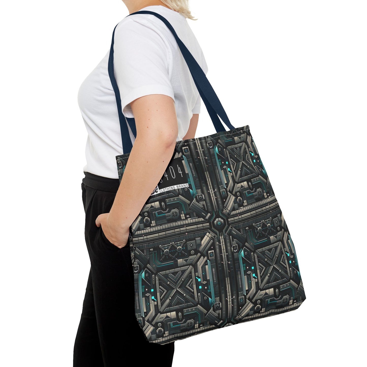 Tech Noir Futuristic Tech Aesthetic with a Dark Twist Tote Bag - 8404 Design-59