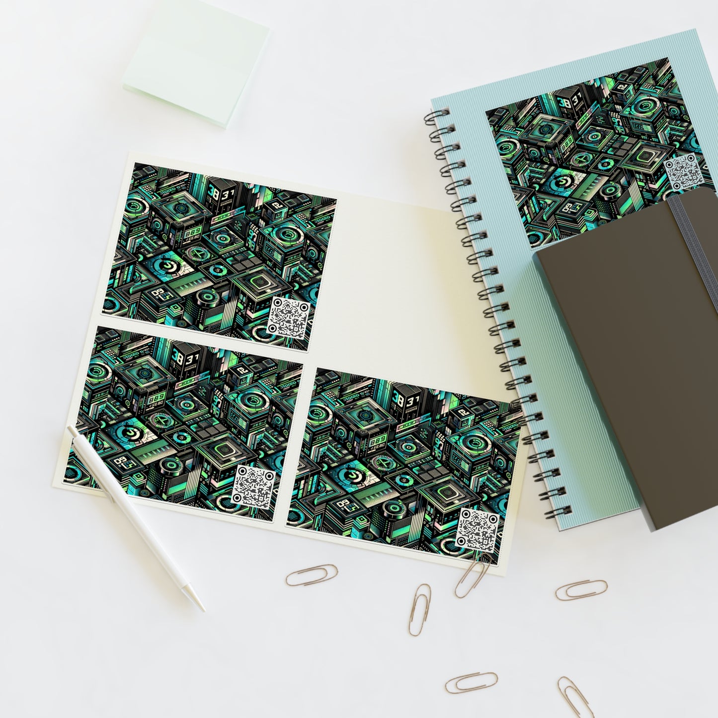 Tech-Inspired Graphic Tees Tech-Forward Streetwear Sticker Sheets - 8404 Design-56