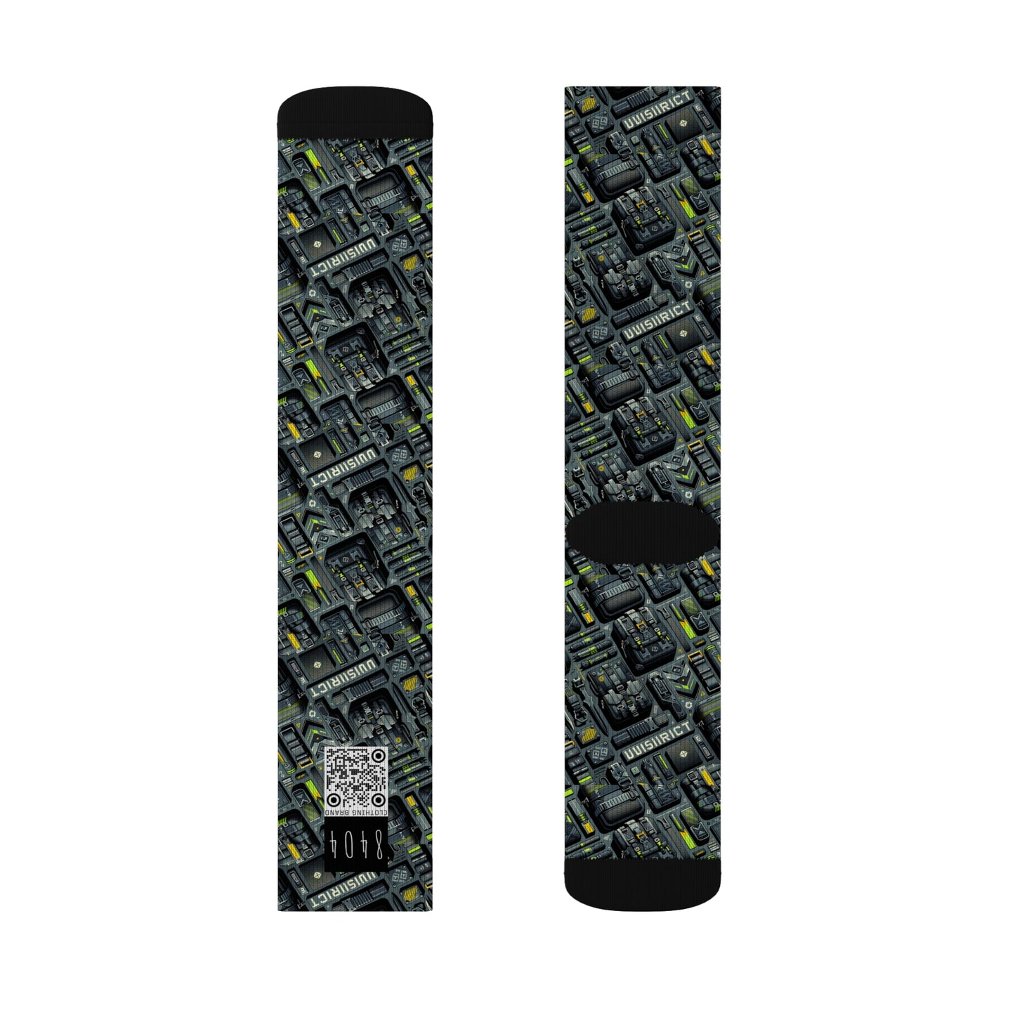 Tech Utility Streetwear Futuristic Tech-Forward Sublimation Socks - 8404 Design-47