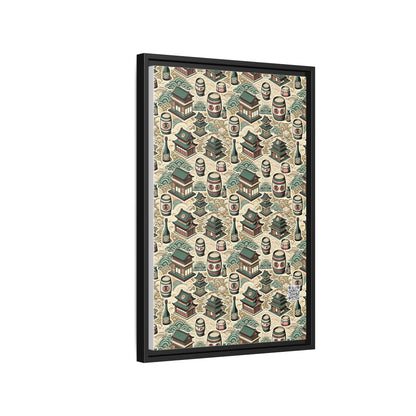 Cultural Artisanal Fusion Contemporary Cultural Elegance Matte Canvas, Framed (multi-Color) - 8404 Design-68 B