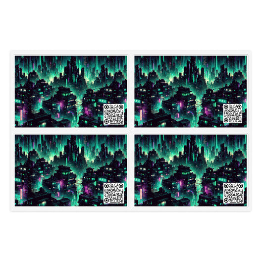 Tech Noir Graphics Futuristic Cyberpunk Sticker Sheets - 8404 Design-56
