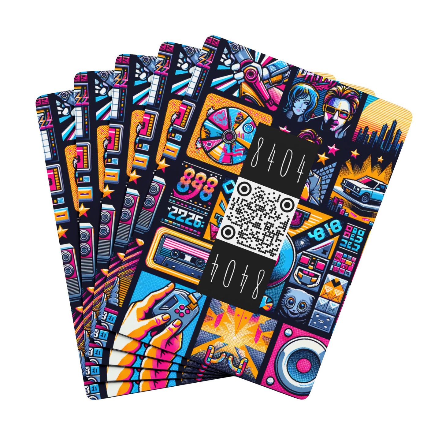 Digital Pop Culture Mashup Maximalist Pop Poker Playing Cards - 8404 Design-52 B