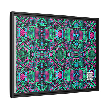 Digital Glitch Vibes Tech-Inspired Streetwear Matte Canvas, Framed (multi-Color) - 8404 Design-71 A