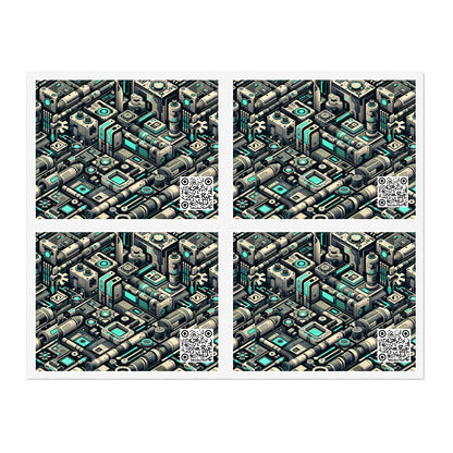 Tech Utility Fusion Modern Tech Streetwear Sticker Sheets - 8404 Design-49