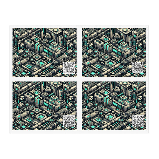 Tech Utility Fusion Modern Tech Streetwear Sticker Sheets - 8404 Design-49