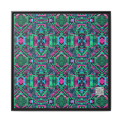 Digital Glitch Vibes Tech-Inspired Streetwear Matte Canvas, Framed (multi-Color) - 8404 Design-71 A