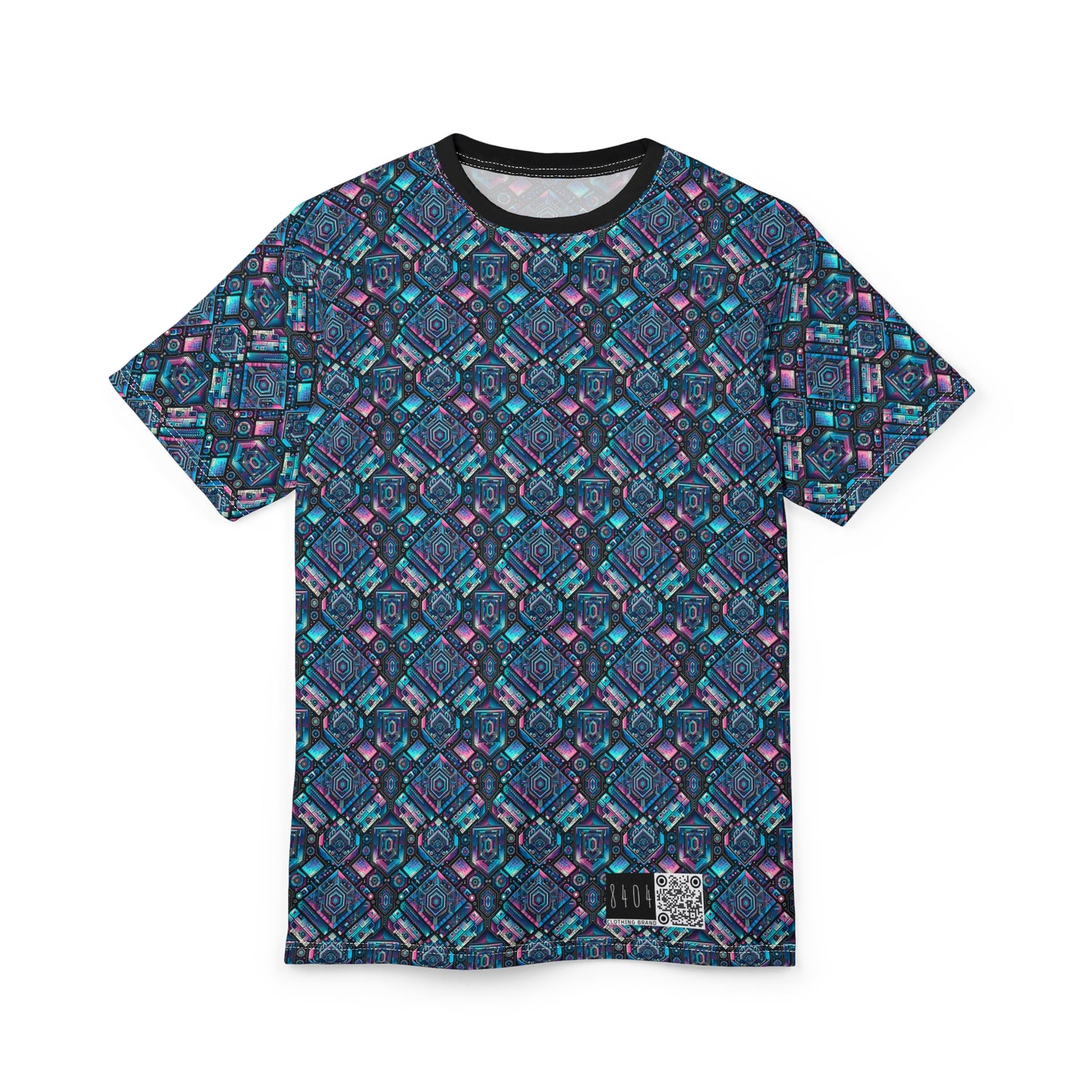 Digital Dreamland Futuristic Tech Aesthetic Unisex Cut & Sew Tee - 8404 Design-46