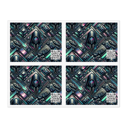 Tech-Inspired Graphics Tech-Forward Streetwear Sticker Sheets - 8404 Design-55
