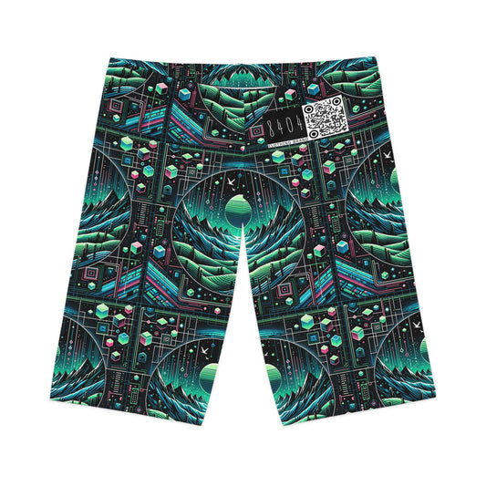 Digital Adventure Graphics Digital Explorer Women's Bike Shorts - 8404 Design-59