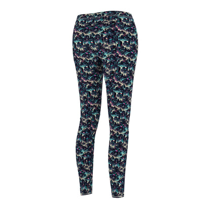 Digital Rebellion Tech-Inspired Streetwear Women's Cut & Sew Casual Leggings - 8404 Design-51