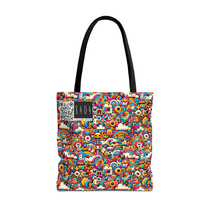 Neon Pop Playful Pop Culture Mashup Tote Bag - 8404 Design-62