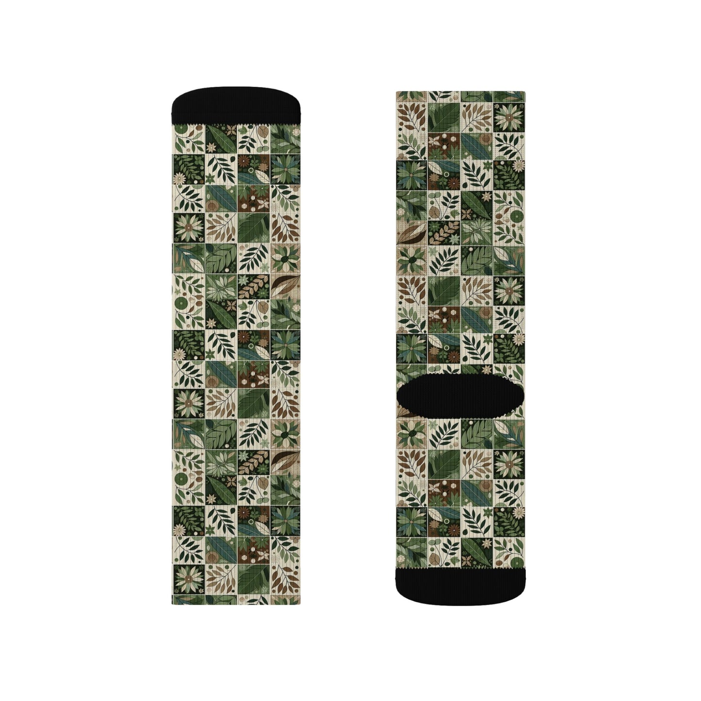 Streetwear Sustainability Environmentally Conscious Streetwear with a Natural Aesthetic Sublimation Socks - 8404 Design-57