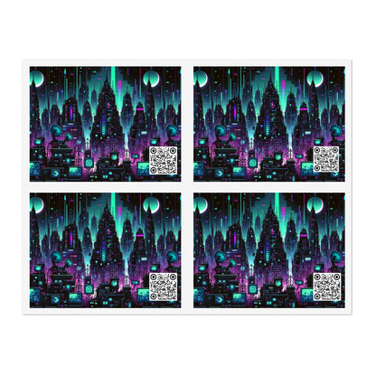 Tech Noir Graphics Futuristic Cyberpunk Sticker Sheets - 8404 Design-54