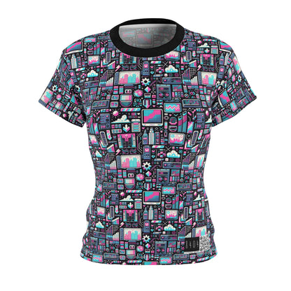Digital Rebellion Youthful Streetwear with a Rebellious Digital Twist Women's Cut & Sew Tee - 8404 Design-71