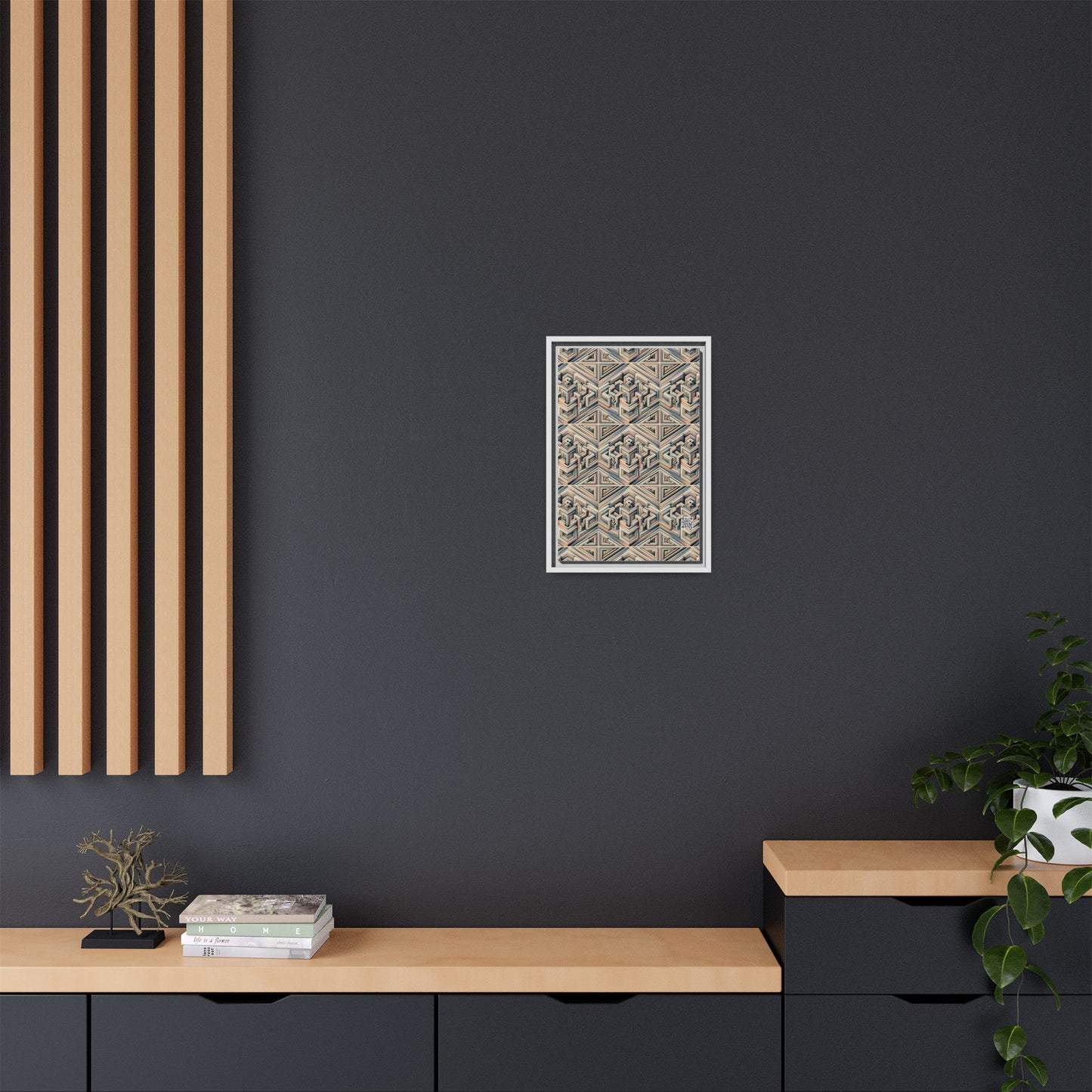 Tech Illusion Graphics Futuristic Artistry Matte Canvas, Framed (multi-color) - 8404 Design-52 B