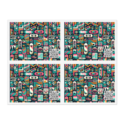 Skate Culture Revival Urban Retro Cool Sticker Sheets - 8404 Design-61