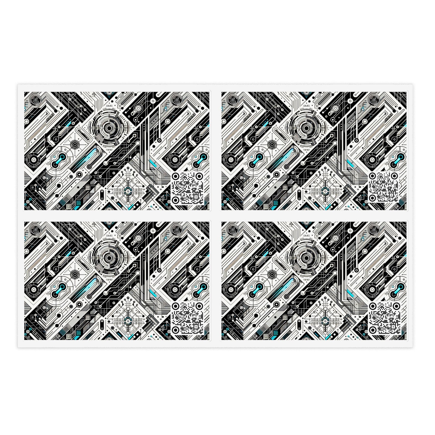 Tech-Infused Streetwear Tech-Forward Minimalism Sticker Sheets - 8404 Design-63