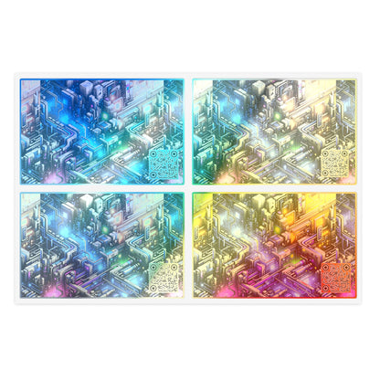 Tech Art Fusion Tech-Forward Streetwear Sticker Sheets - 8404 Design-45
