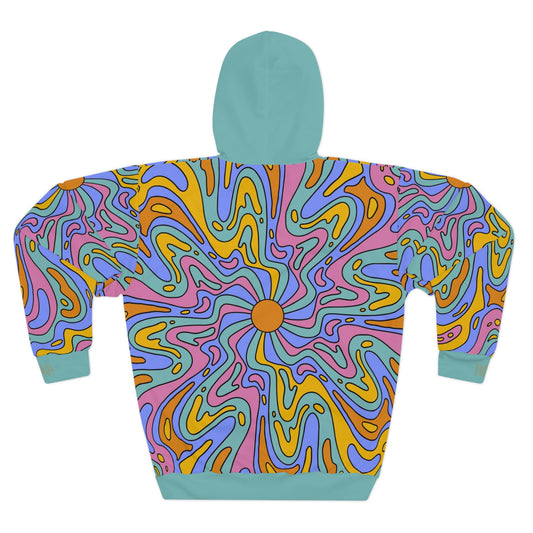 8404's Unisex Adult "a Trip Under the Sun in Teal" Fashion Pullover Hoodie