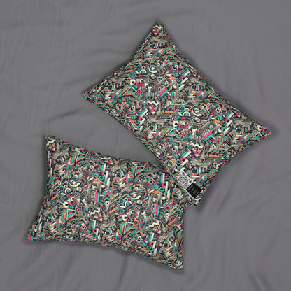 Digital Street Art Urban Street Style Spun Polyester Lumbar Pillow - 8404 Design-74 B