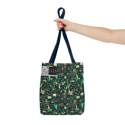 Digital Dystopia Tech Noir Tote Bag - 8404 Design-63
