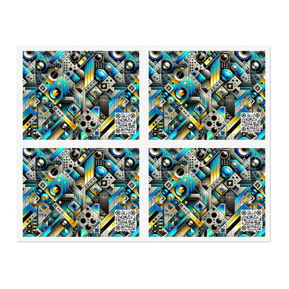 Tech Art Fusion Tech-Forward Streetwear Sticker Sheets - 8404 Design-50
