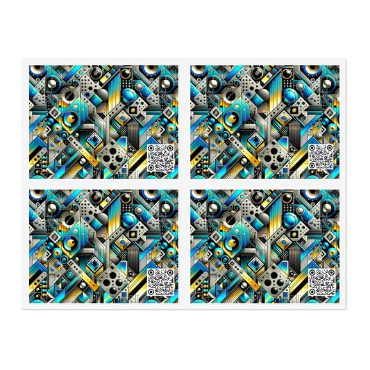 Tech Art Fusion Tech-Forward Streetwear Sticker Sheets - 8404 Design-50