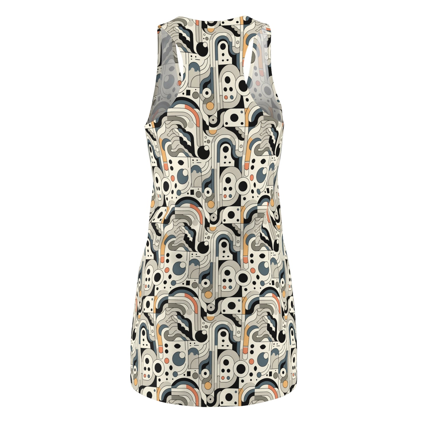 Modern Minimalism Minimalist Tech Women's Cut & Sew Racerback Dress - 8404 Design-60