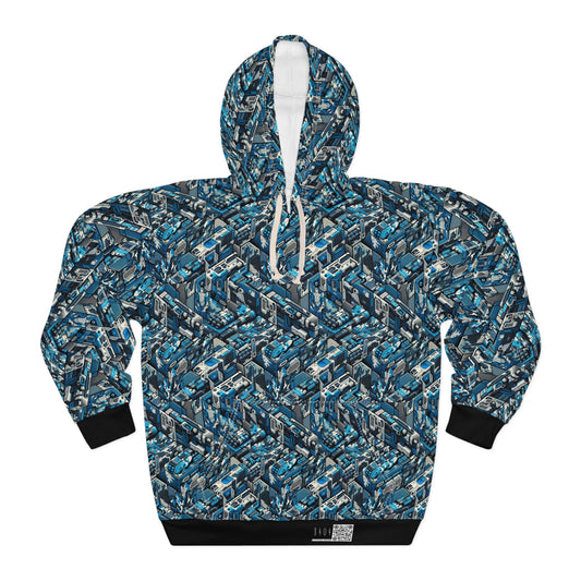 Tech Urban Camo Tech-Forward Streetwear With a Futuristic Military Edge Pullover Hoodie - 8404 Design-51
