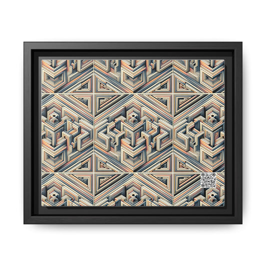 Tech Illusion Graphics Futuristic Artistry Matte Canvas, Framed (multi-color) - 8404 Design-52 B