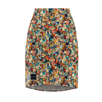 Digital Artistic Expression Artistic Streetwear Women's Pencil Skirt - 8404 Design-46