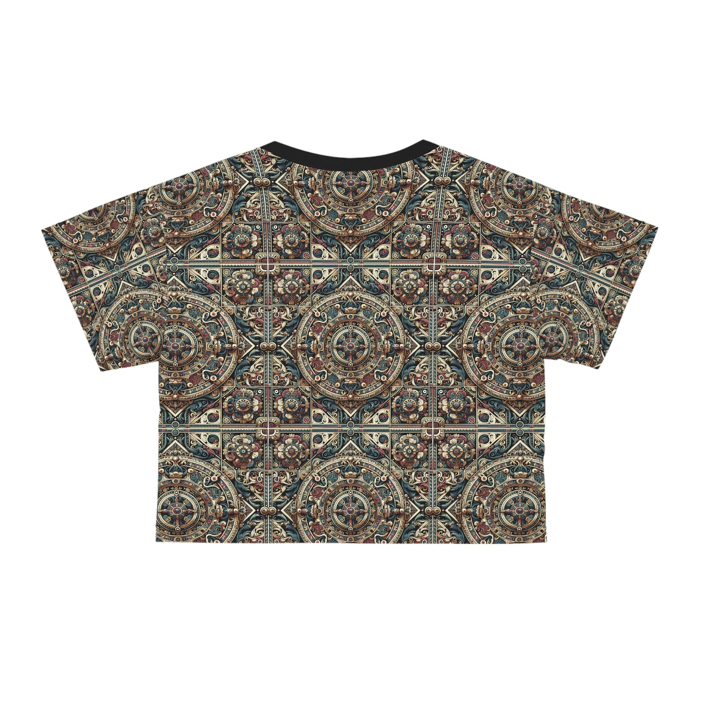 Urban Renaissance Historical Fusion With Street Edge Crop Tee - 8404 Design-57